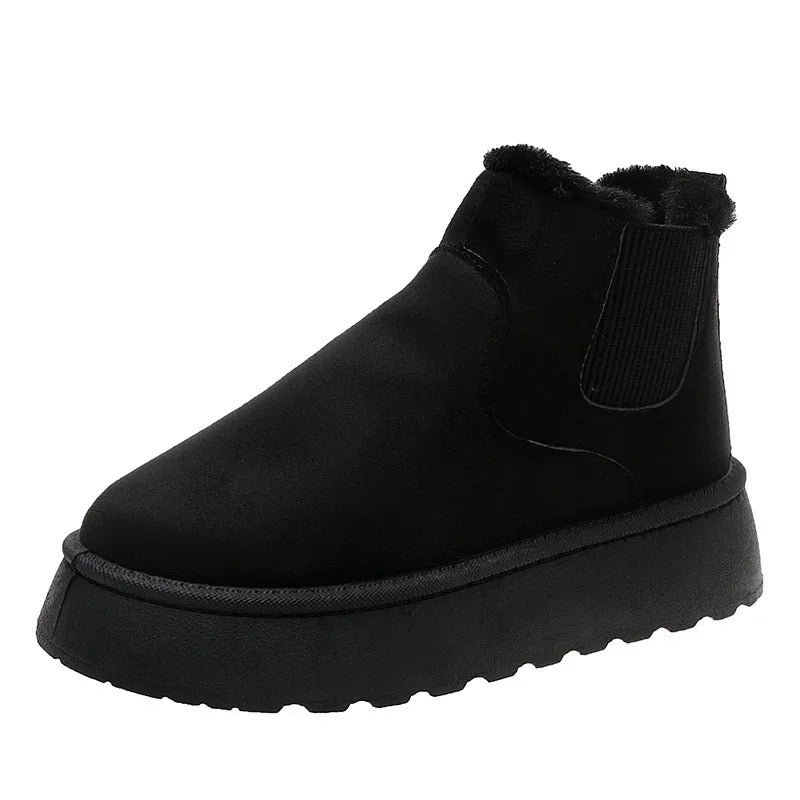 Boots with Ladies' Ankle Warm Lining for Comfortable Winter Boots with Non-Slip Sole