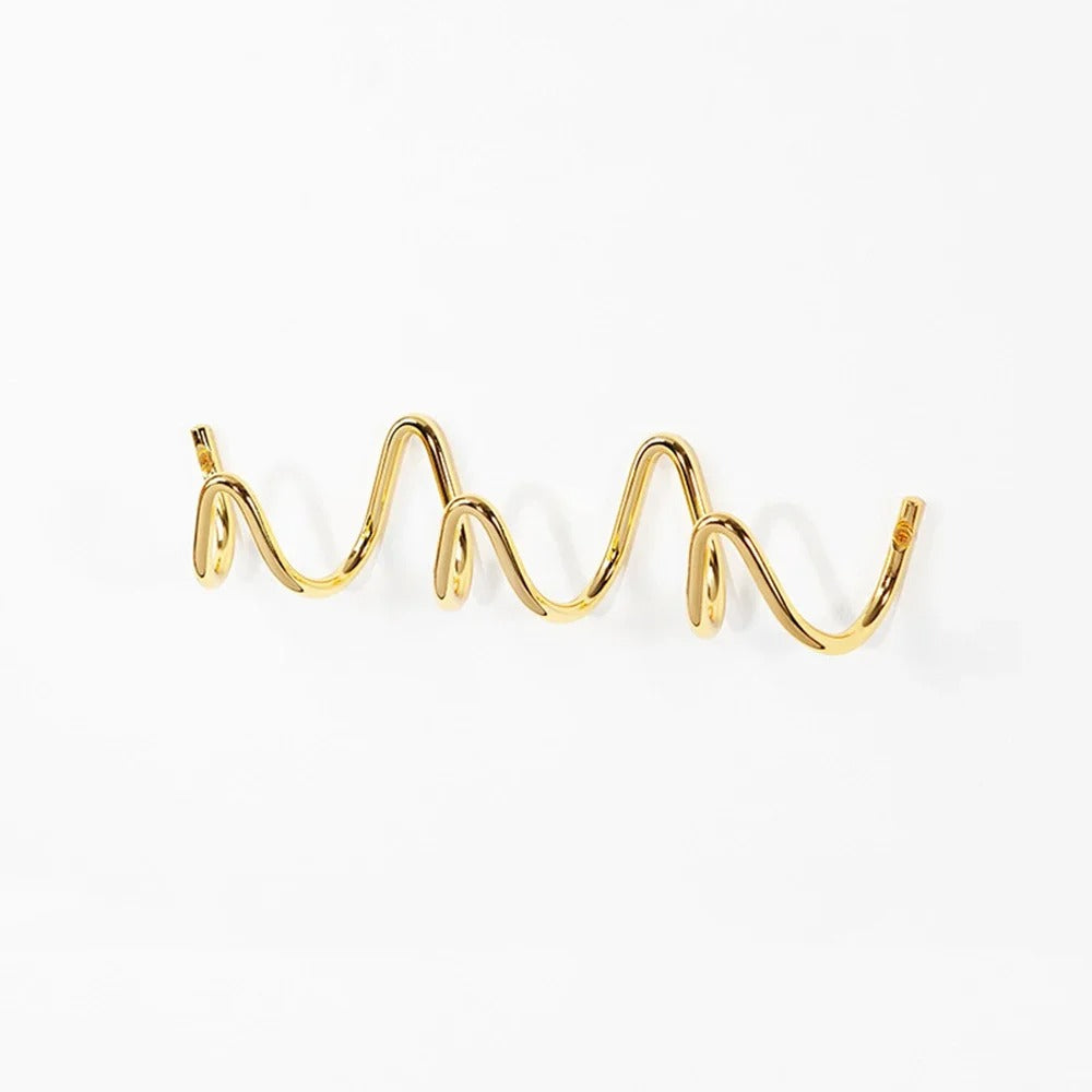 Rack Modern Wavy Wall Coat for Stylish Wall Coat Rack with Multiple Hooks