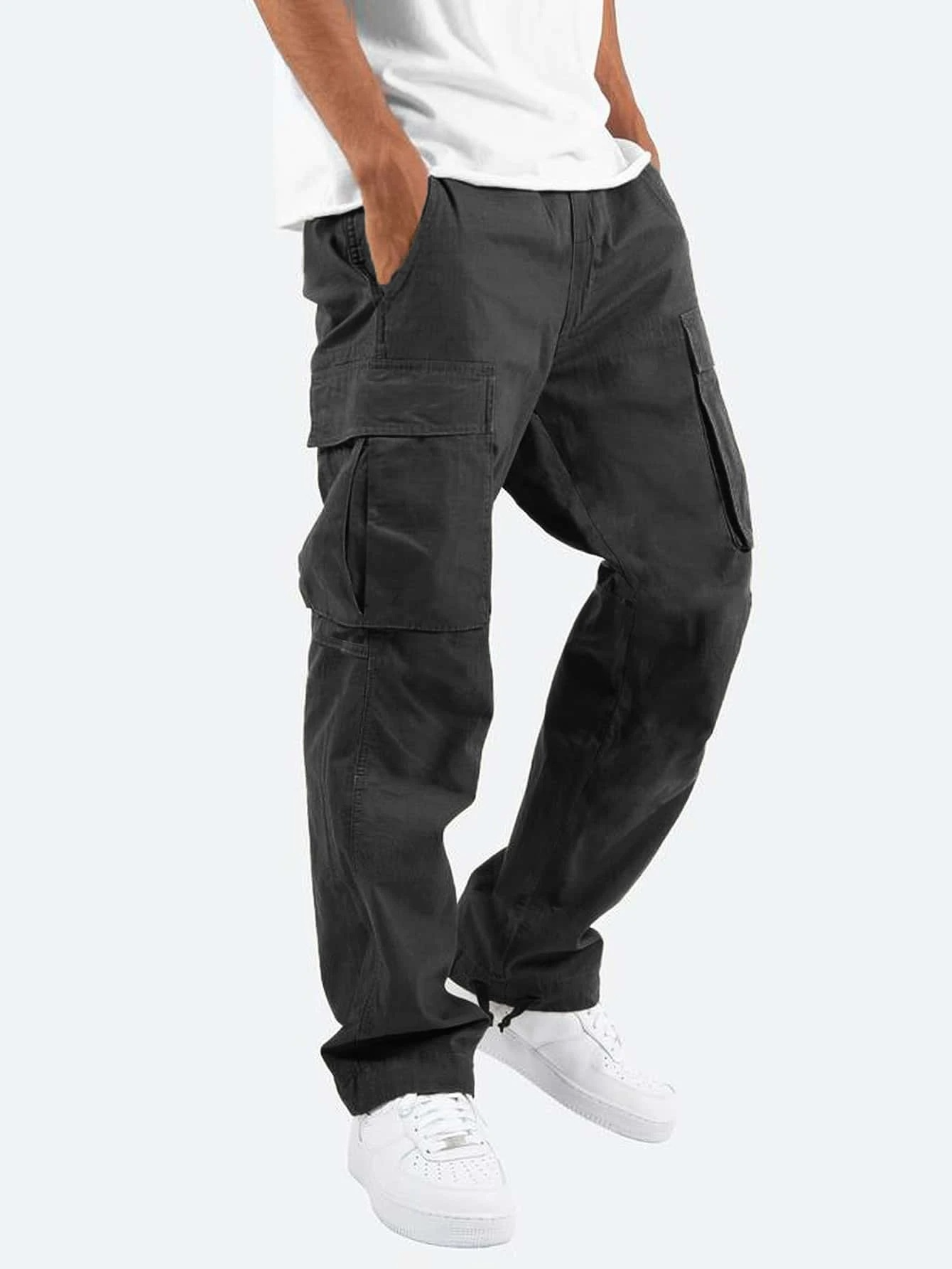 Men's Cargo Trousers for Relaxed Fit with Practical Storage Pockets