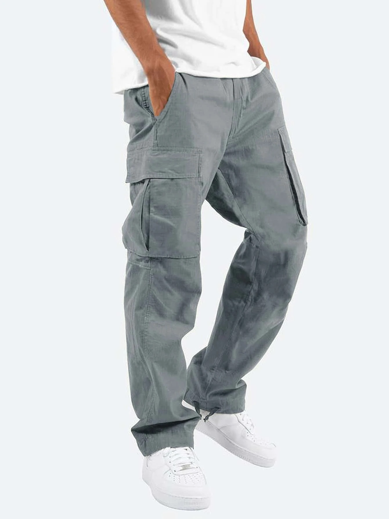 Men's Cargo Trousers for Relaxed Fit with Practical Storage Pockets
