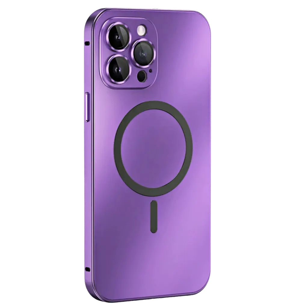 Case with Magnetic Metal Phone Design for Iphone with Slim and Protective Design