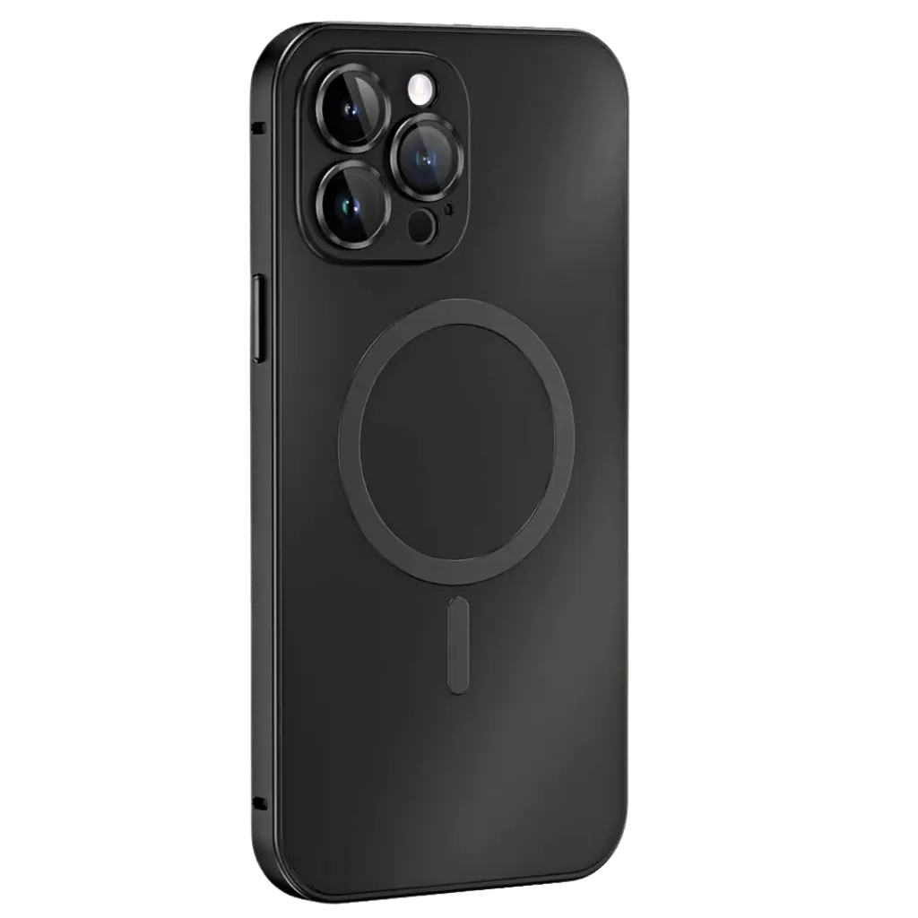 Case with Magnetic Metal Phone Design for Iphone with Slim and Protective Design