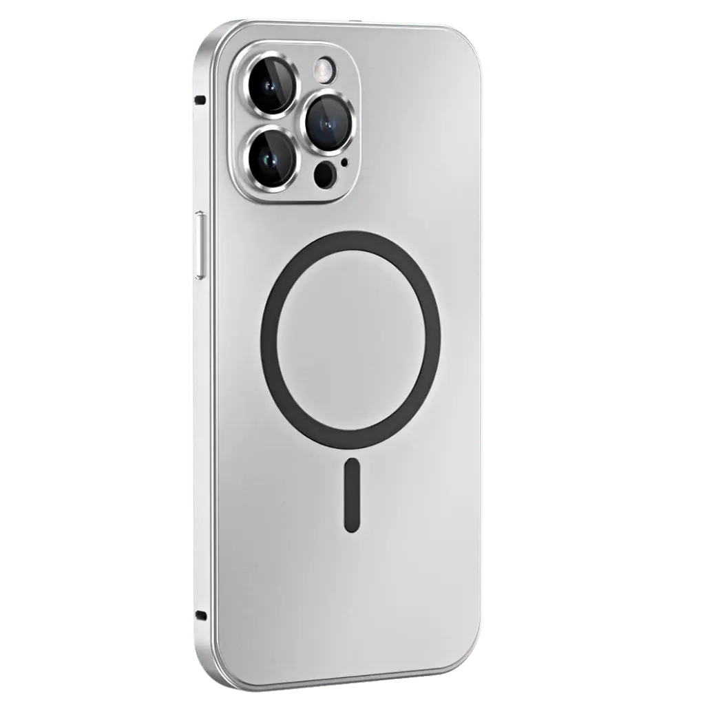 Case with Magnetic Metal Phone Design for Iphone with Slim and Protective Design