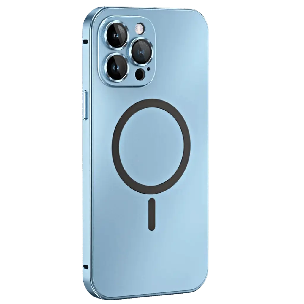 Case with Magnetic Metal Phone Design for Iphone with Slim and Protective Design