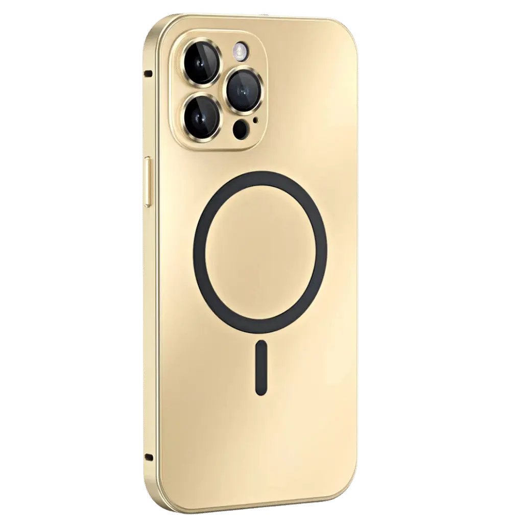 Case with Magnetic Metal Phone Design for Iphone with Slim and Protective Design