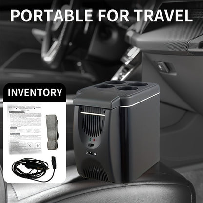 Portable 6 Litre Mini Fridge for Car Travel and Camping