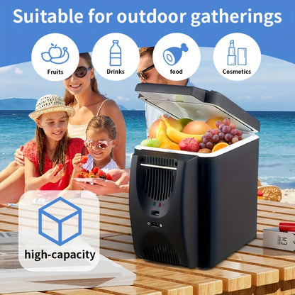 Portable 6 Litre Mini Fridge for Car Travel and Camping