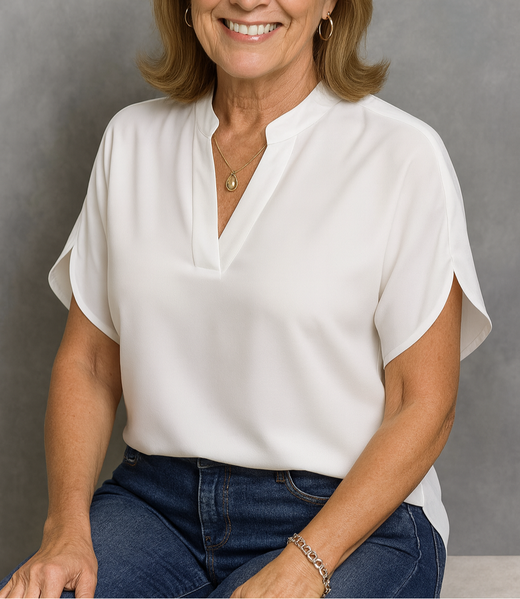 lightweight neck blouse