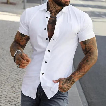 Men's Short Sleeve Shirt with Fitted Modern Cut