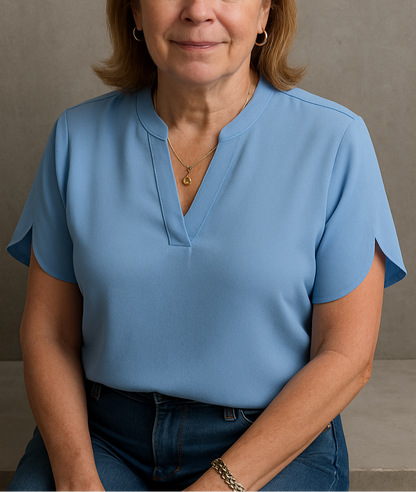 lightweight neck blouse