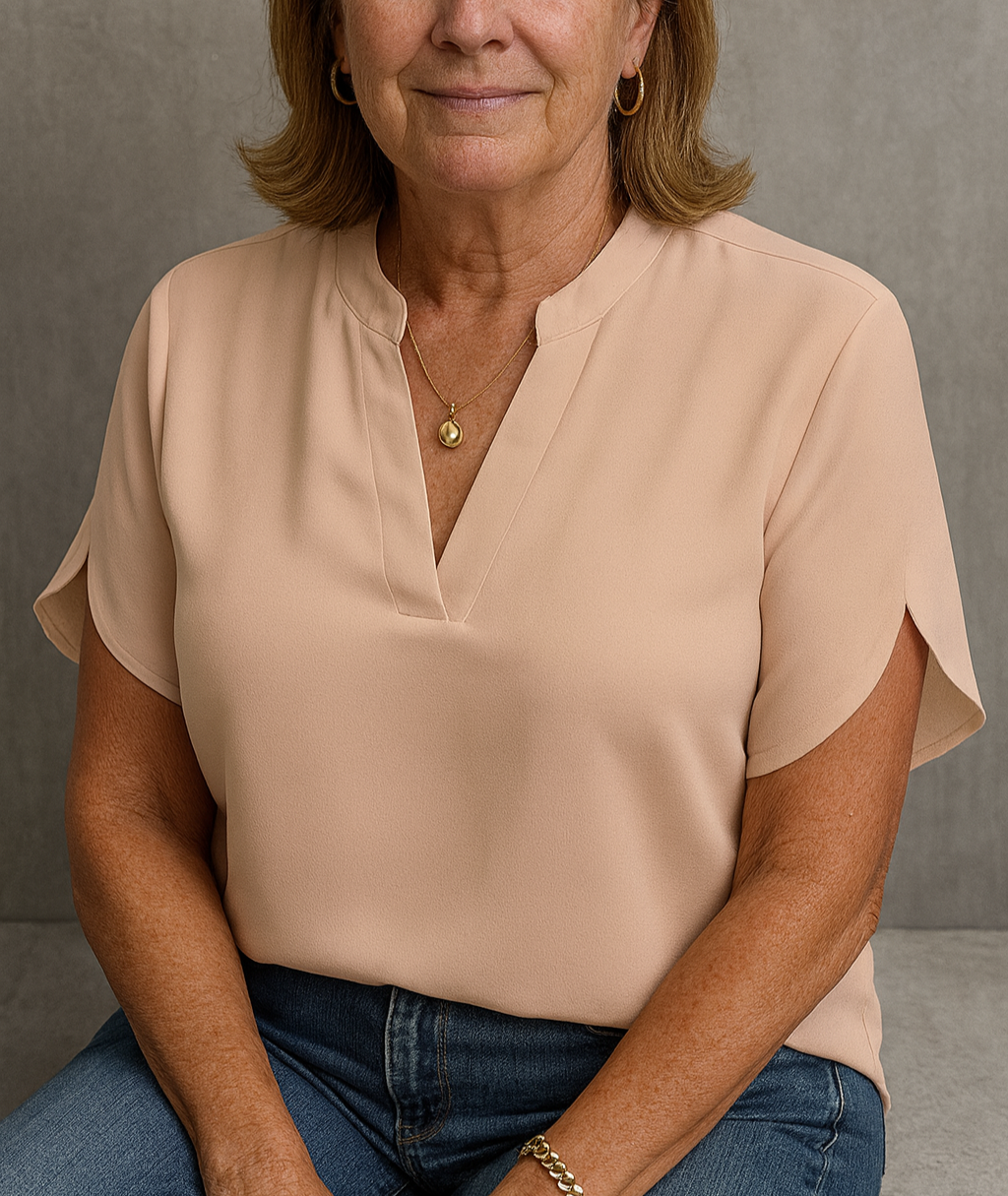lightweight neck blouse