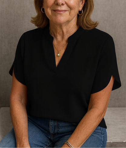 lightweight neck blouse