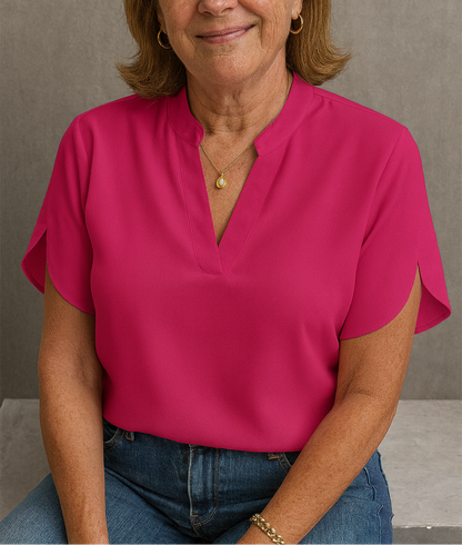 lightweight neck blouse