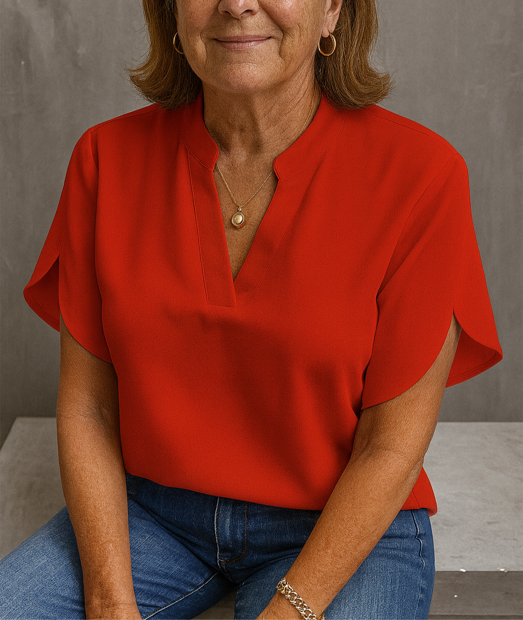 lightweight neck blouse