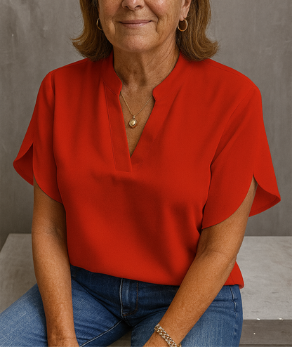 lightweight neck blouse