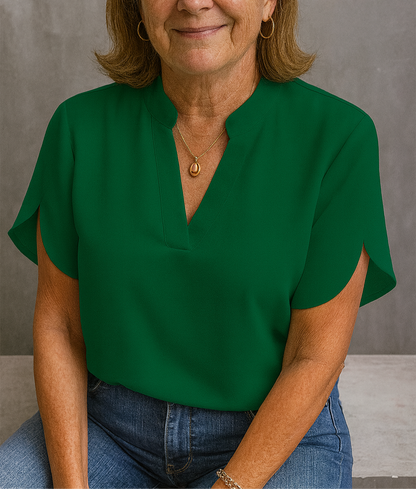 lightweight neck blouse