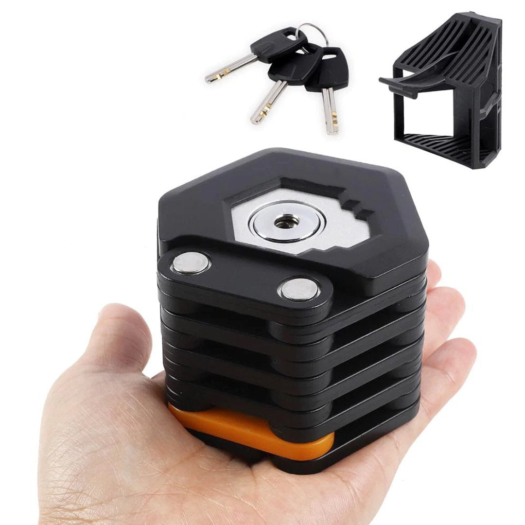 Folding Bicycle Lock Made of Alloy Steel for Compact, Lightweight and Extra Secure