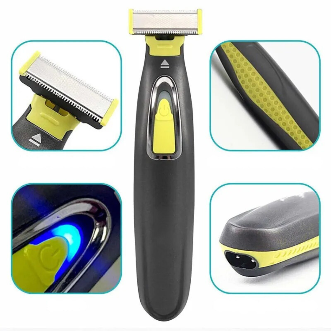 Electric Body Trimmer with T-Blade for Wireless, Rechargeable and Precision Shaving