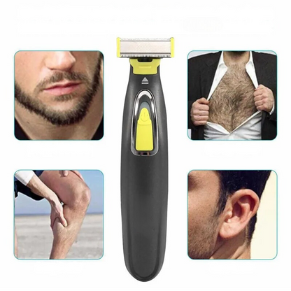 Electric Body Trimmer with T-Blade for Wireless, Rechargeable and Precision Shaving