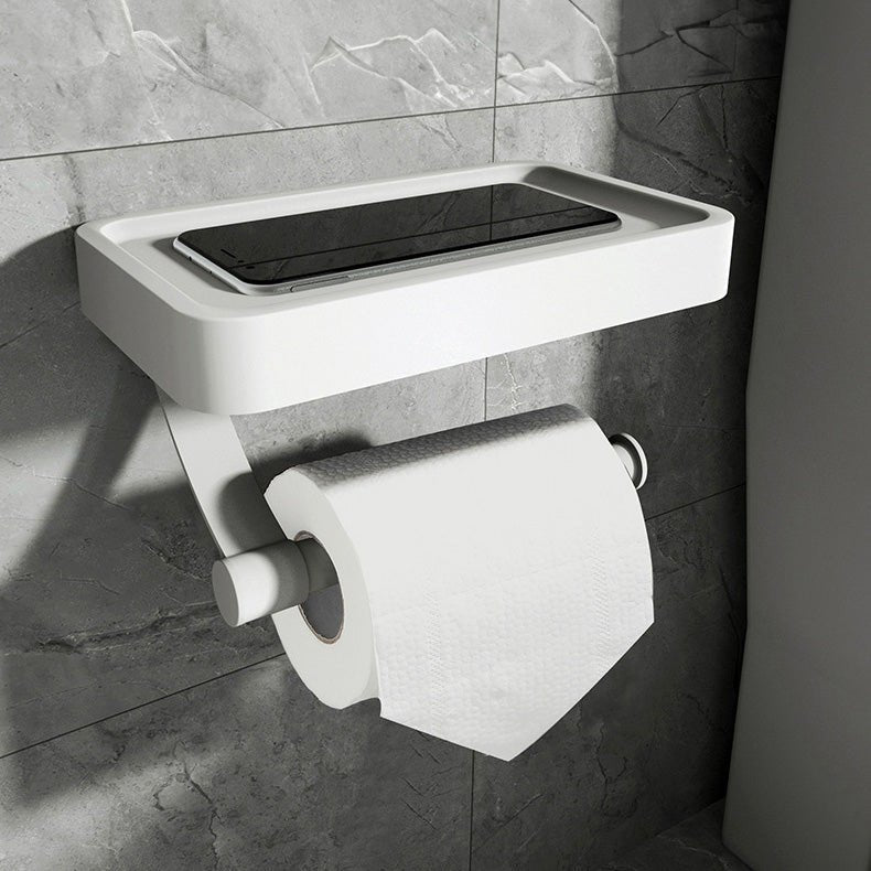Holder with Toilet Roll Storage Shelf in Stainless Steel for Bathroom