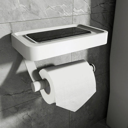 Holder with Toilet Roll Storage Shelf in Stainless Steel for Bathroom