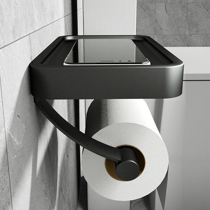 Holder with Toilet Roll Storage Shelf in Stainless Steel for Bathroom