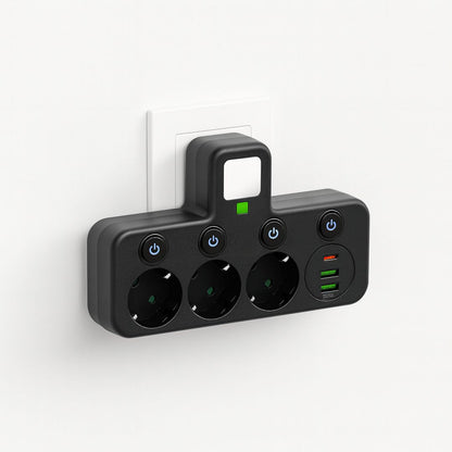 Power Strip with USB and Type C Connections for Safe and Efficient Use