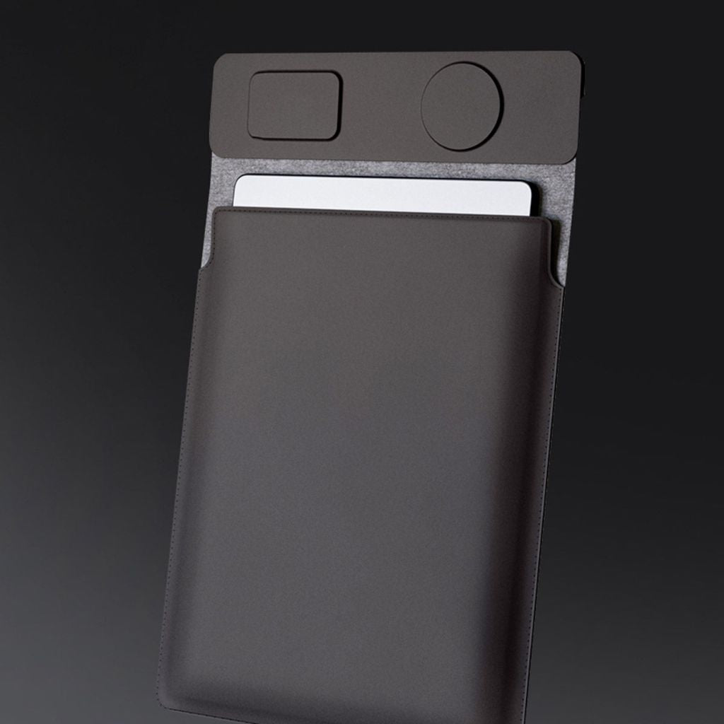 Powerdesk Sleeve for Slim Laptop Case with Wireless Charging Function