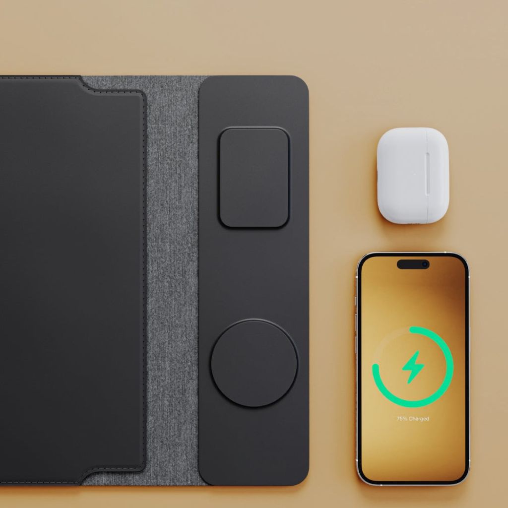 Powerdesk Sleeve for Slim Laptop Case with Wireless Charging Function