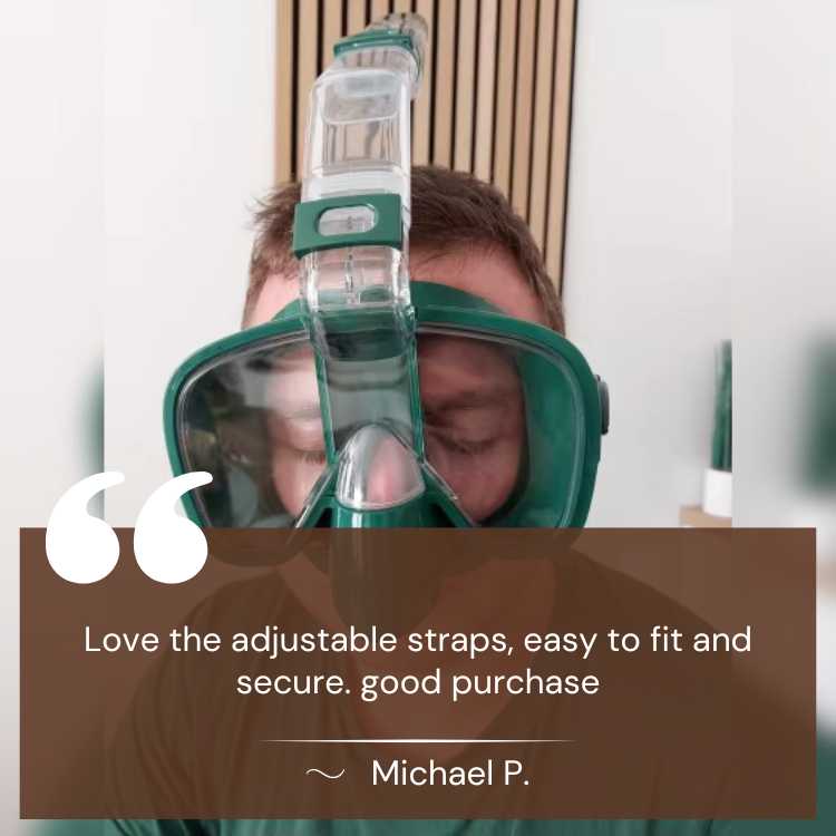 Full Face Snorkel Mask with 180° Panoramic View for Men and Women