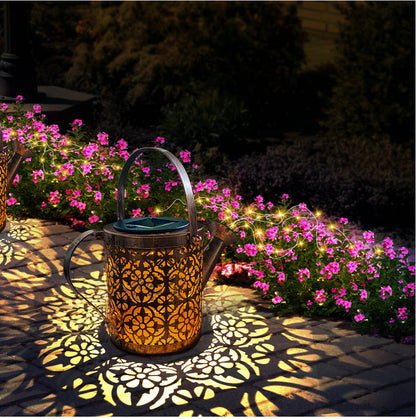 Garden Lamp with Watering Can Spray Lighting for Magical Solar Outdoor Lighting