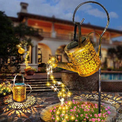 Garden Lamp with Watering Can Spray Lighting for Magical Solar Outdoor Lighting