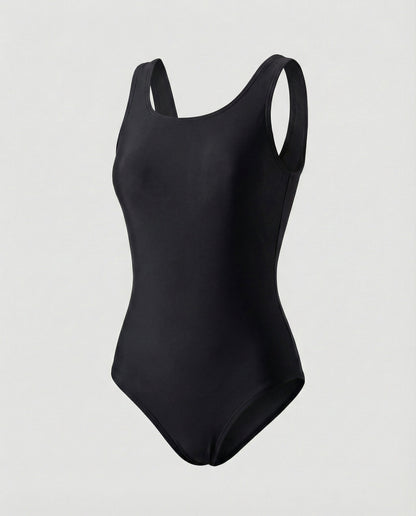 Sporty Swimsuit with Ombre Colour Gradient and Crossed Straps