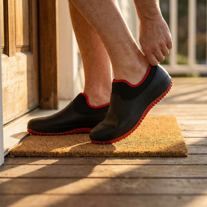 Shoes with Waterproof Slip-on Work Design for Men with Non-Slip Sole and Comfort