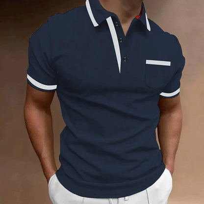 Modern Men's Polo Shirt with Contrasting Details for a Stylish Casual Look