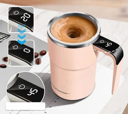 Mug Rechargeable Self-Stirring Coffee for Smart Mixing Cup with Temperature Display