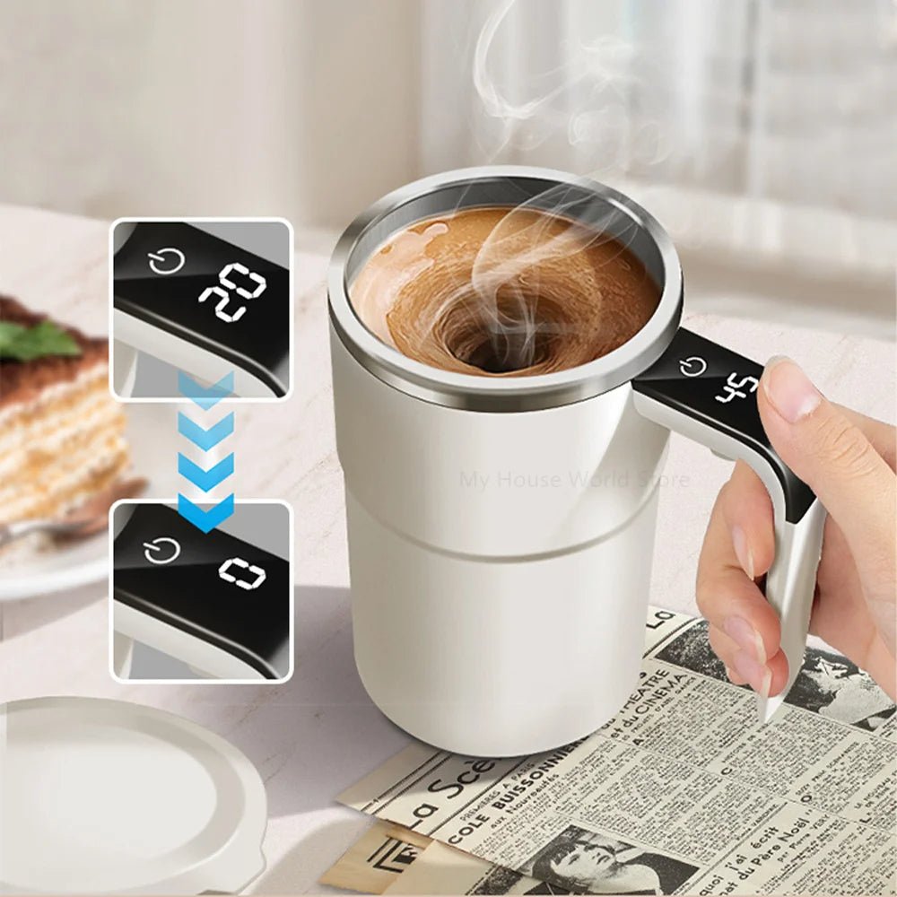 Mug Rechargeable Self-Stirring Coffee for Smart Mixing Cup with Temperature Display