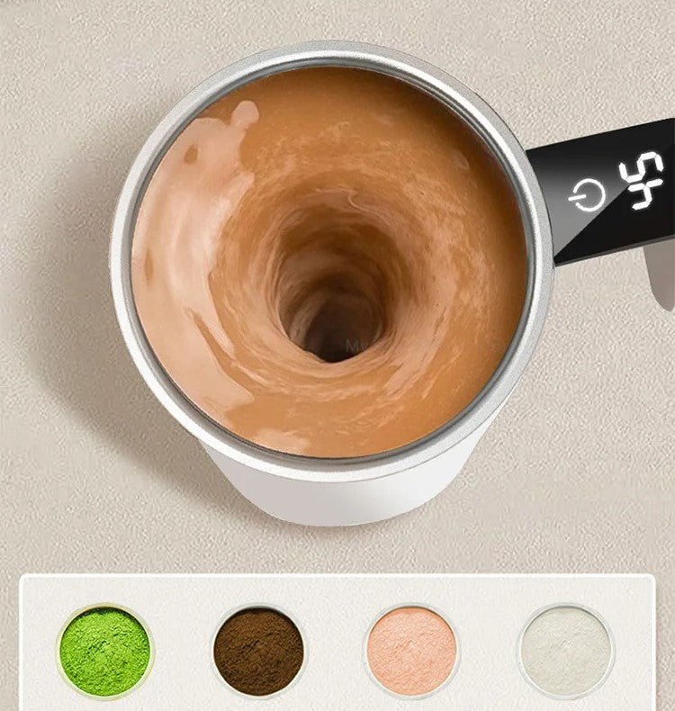 Mug Rechargeable Self-Stirring Coffee for Smart Mixing Cup with Temperature Display