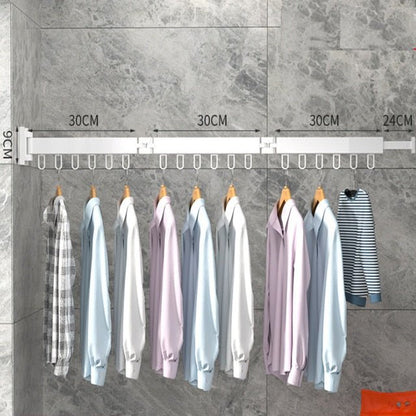 Rack with Retractable Wall Drying Design for Clothes with Space-Saving and Sturdy Design