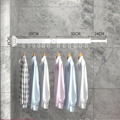 Rack with Retractable Wall Drying Design for Clothes with Space-Saving and Sturdy Design