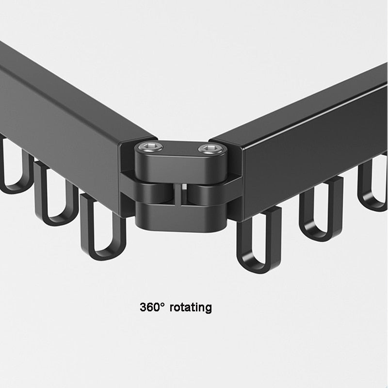 Rack with Retractable Wall Drying Design for Clothes with Space-Saving and Sturdy Design
