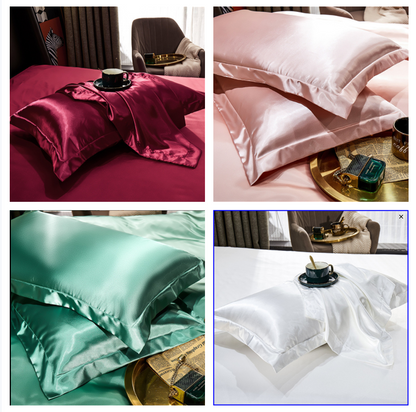 2pcs pillowcase silk