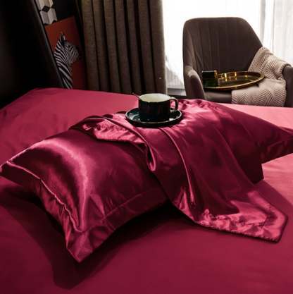 2pcs pillowcase silk