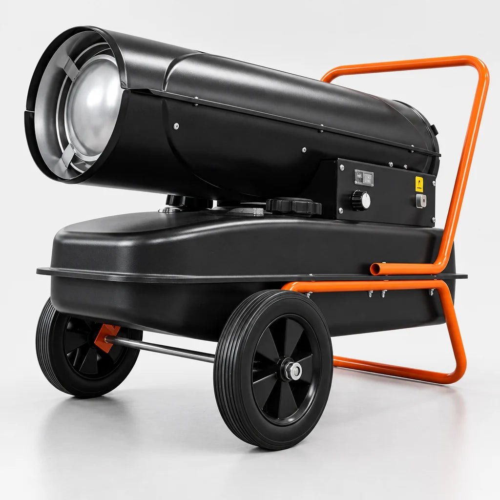 Canon à chaleur diesel 30 kW avec thermostat et roues – détail du produit