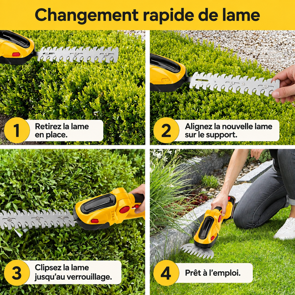 Changement rapide de lame