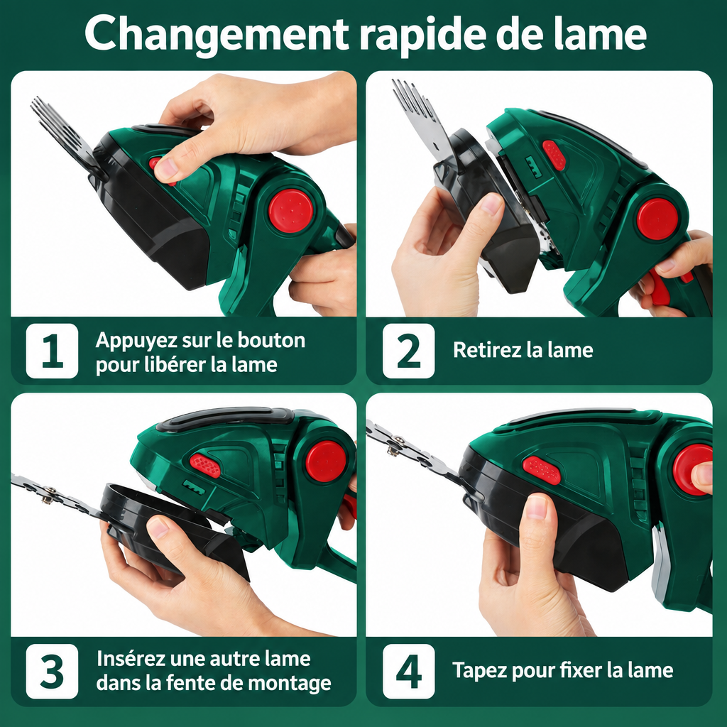 Changement rapide de lame