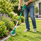 Coupe-bordures sans fil en utilisation au jardin