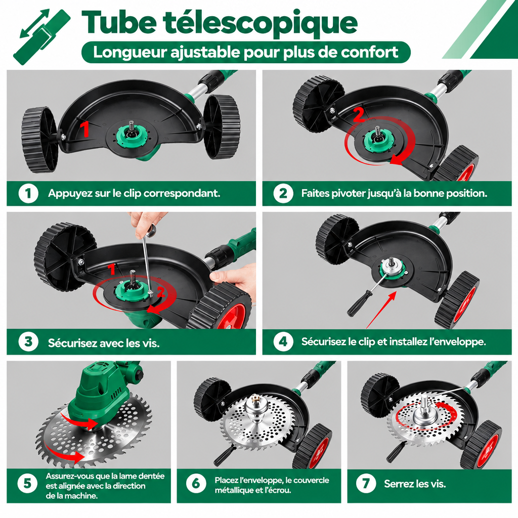 Tube télescopique réglable