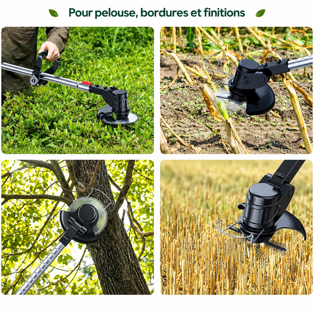 Coupe-bordures sans fil pour pelouse et finitions