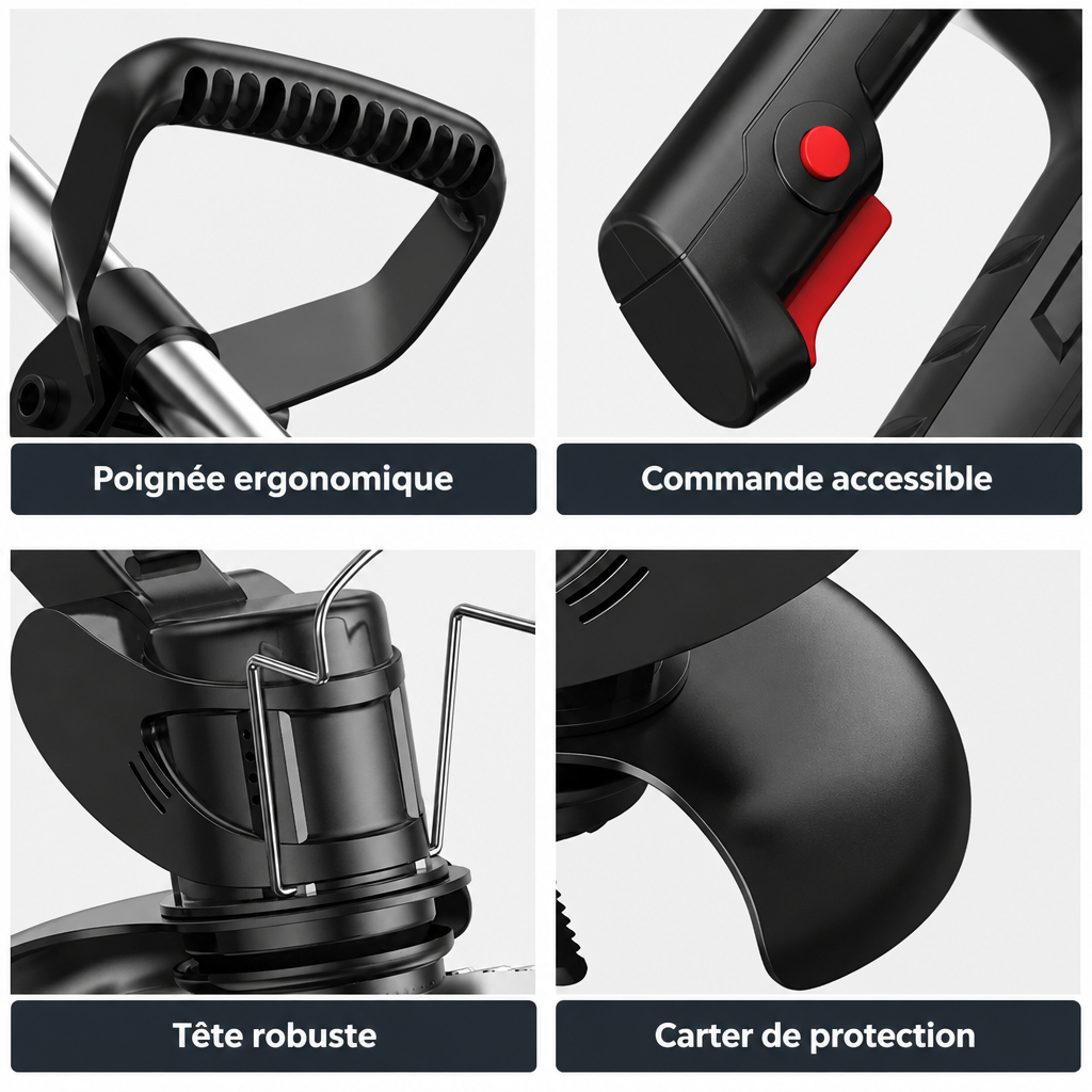 Détails du coupe-bordures sans fil